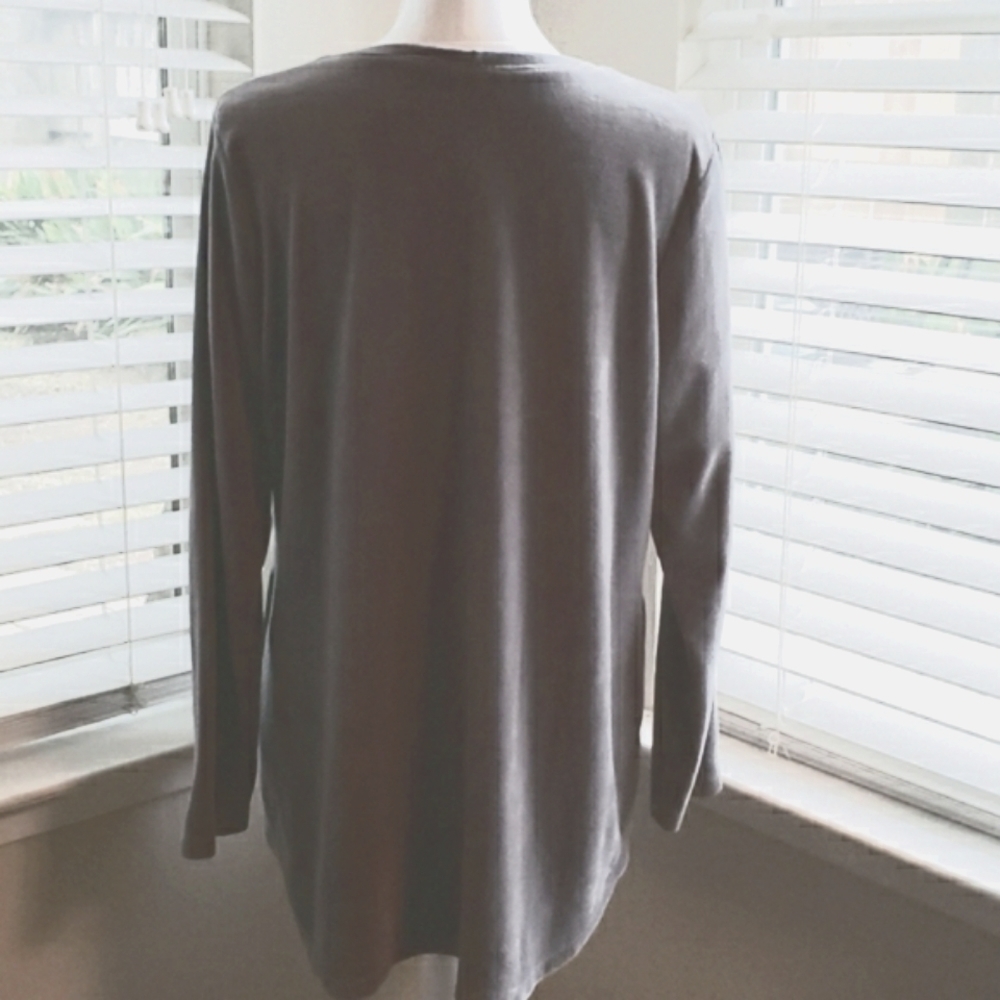 DENIM&CO TUNIC SZ M GRAY - Picture 4 of 9